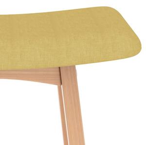 Barové stoličky Wilfred - textil - 2 ks | hořčicově žluté