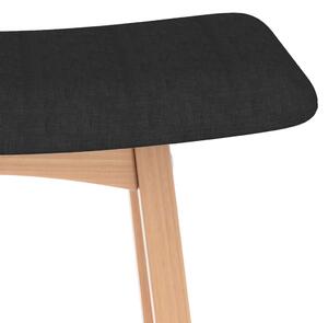 Barové stoličky Alphin - textil - 2 ks | černé