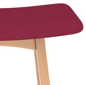 Barové stoličky Euston - textil - 2 ks | vínové