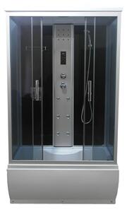 D‘Eluxe Hydromasážní Sprchový Box TR46Q1285 120x85x220cm, posuvné dveře, grafitové sklo, 4mm