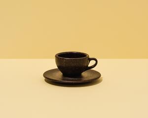 Šálek s podšálkem na espresso z recyklované kávy - Kaffeeform
