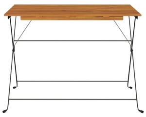 Skládací bistro stůl 100 x 54 x 71 cm masivní akácie a ocel