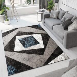 Makro Abra Moderní kusový koberec CHEAP K855E černý Rozměr: 120x170 cm