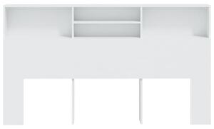 Čelo postele s úložným prostorem bílé 180 x 19 x 103,5 cm