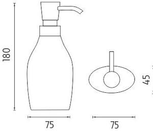 Dávkovač tekutého mýdla, pumpička plast AV 15031-05
