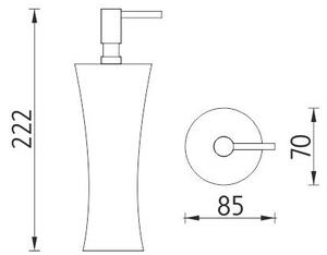 Dávkovač tekutého mýdla, pumpička plast AT 5031-50