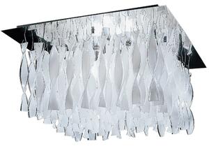 Axo light PLAURG30BCCRE27 Aura, luxusní stropní svítidlo z bílého muránského skla, 4x100W E27, 75x75cm, délka 40cm
