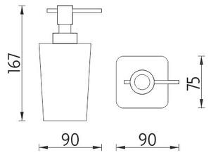 Dávkovač tekutého mýdla, pumpička plast EL 3031-55