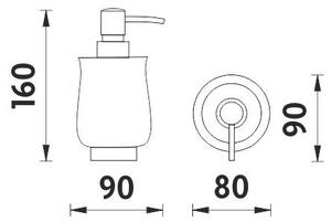 Dávkovač tekutého mýdla, pumpička plast 1031LA-65