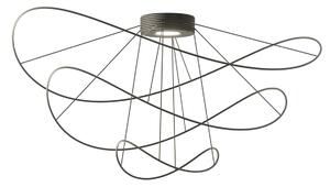 Axolight Hoops 3, černé stropní svítidlo, 17,5W LED 3000K stmívatelné, prům. 100cm, výška 51cm