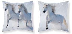 DETEXPOL Povlak na polštářek Koně white Polyester, 40/40 cm