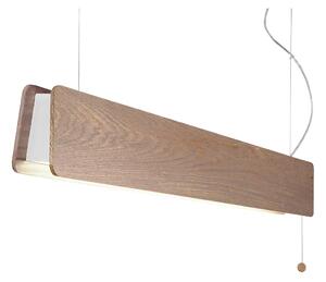 NOWODVORSKI Závěsné LED osvětlení OSLO s vypínačem, 16W, hranaté, dubové dřevo 7520