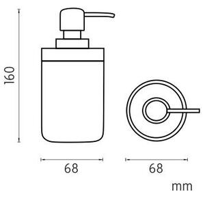 Dávkovač tekutého mýdla, pumpička plast KO 24031-05