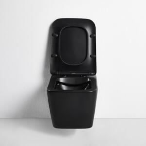 Aplomo Livorno Black WC závěsné se sedátkem, rimless