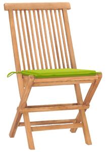3dílný skládací zahradní jídelní set s poduškou masivní teak