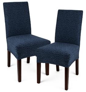 Multielastický potah na židli Comfort Plus modrá, 40 - 50 cm, sada 2 ks