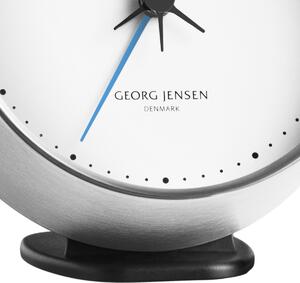 Nerezové hodiny s budíkem Henning Koppel, 10 cm, se stojánkem - Georg Jensen