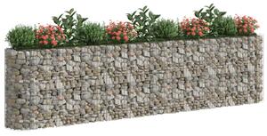 Gabionový vyvýšený záhon pozinkované železo 400 x 50 x 100 cm