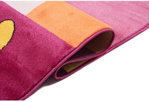 Dětský kusový koberec Manny růžový 160x220cm