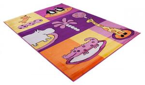 Dětský kusový koberec Bany fialový 80x150cm