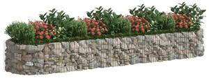 Gabionový vyvýšený záhon pozinkované železo 400 x 100 x 50 cm