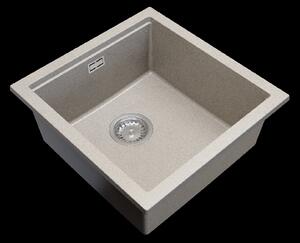 Gamma Decor 4850, 1-komorový granitový dřez 480x500x215 mm, béžová, GMA-ZLE000169