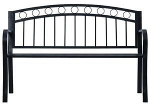 Zahradní lavice 125 cm černá ocel