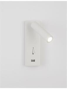 NOVA LUCE bodové svítidlo FUSE bílý hliník nastavitelné vypínač na těle - USB nabíjení LED Samsung 3W 3000K IP20 9170101