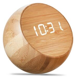 Budík "Tumbler Click Clock", bambus - Gingko