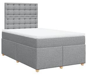 Box spring postel s matrací světle šedá 120x190 cm textil 3291233