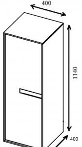 Kingsbath Sequetto 114 závěsná nízká koupelnová skříňka