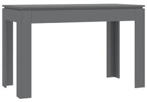 Jídelní stůl Clyde - vysoký lesk šedý - dřevotříska | 120x60x76 cm