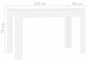 Jídelní stůl Clyde - bílý - dřevotříska | 120x60x76 cm