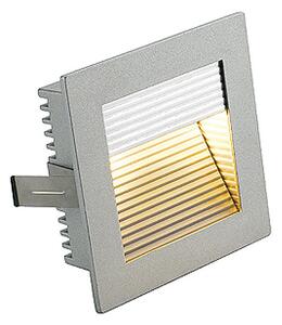 SLV 111292 Frame Curve LED, stříbrnošedé zápustné svítidlo do zdi, 1x1W LED, 9x9cm, 3000K