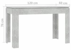 Jídelní stůl Clyde - betonově šedý - dřevotříska | 120x60x76 cm