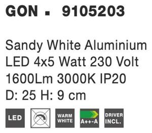 NOVA LUCE bodové svítidlo GON bílý hliník LED 4x5W 230V 3000K IP20 9105203