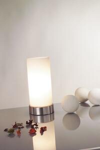 Paulmann 77029 Pinja, stolní dotyková lampa, 1x40W, chrom, bílé stínítko, 24cm