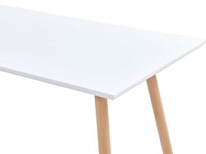 Jídelní stůl Dubasi - bílý a dubový - MDF | 120x60x74 cm