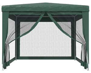 Party stan se 4 síťovanými bočnicemi zelený 3 x 4 m HDPE