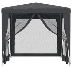 Party stan se 4 síťovanými bočnicemi antracitový 2,5x2,5 m HDPE