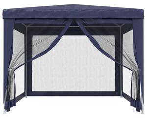 Party stan se 4 síťovanými bočnicemi modrý 3 x 4 m HDPE