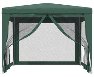 Party stan se 4 síťovanými bočnicemi zelený 3 x 3 m HDPE