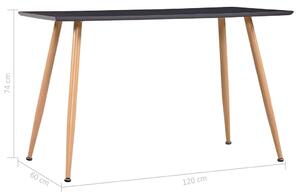 Jídelní stůl Dubasi - šedý a dubový - MDF | 120x60x74 cm