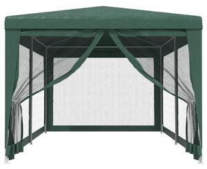 Party stan se 6 síťovanými bočnicemi zelený 3 x 6 m HDPE
