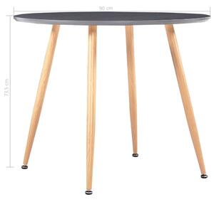 Jídelní stůl Schullte - šedý a dubový - MDF | 90x73,5 cm