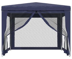 Party stan se 4 síťovanými bočnicemi modrý 3 x 3 m HDPE