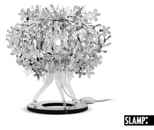 Slamp Fiorellina, stříbrná stolní lampička, 1x28W E14, výška 34cm