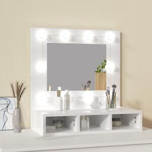Zrcadlová skříňka s LED bílá s vysokým leskem 60x31,5x62 cm