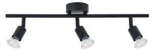 NOVA LUCE bodové svítidlo LUP saténový černý kov GU10 3x5W 230V IP20 bez žárovky 960007
