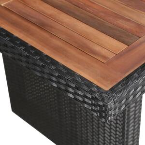 Zahradní stůl 240x90x74 cm polyratan a masivní akáciové dřevo